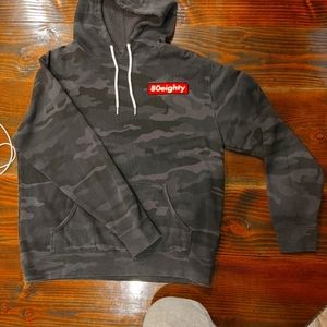Eighty8 Men's Small Hoodie Black&Gray Cammo